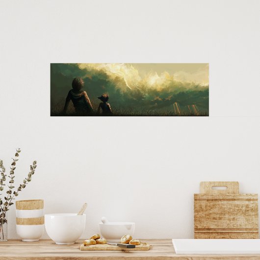 Junge, überwunden poster (Küche)