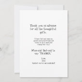 Junge Ultrasound Funny Vielen Dank Baby Point Ansi Dankeskarte (Rückseite)