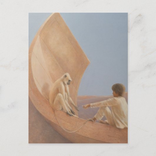 Junge und Affe 2010 Postkarte (Vorderseite)