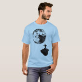 Junge und der Mond - Schwarzes T-Shirt (Vorne ganz)