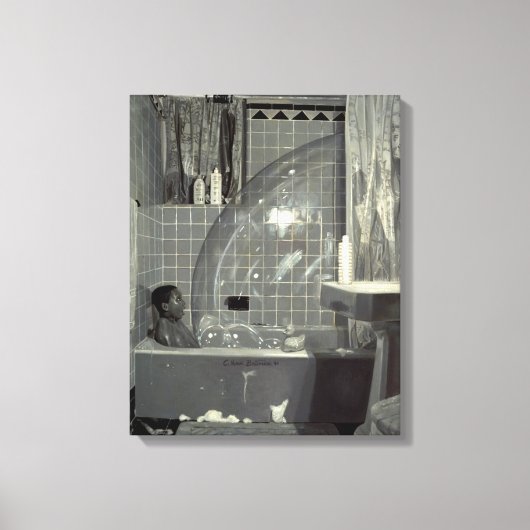 Junge und die Blase 1990 Leinwanddruck (Vorderseite)