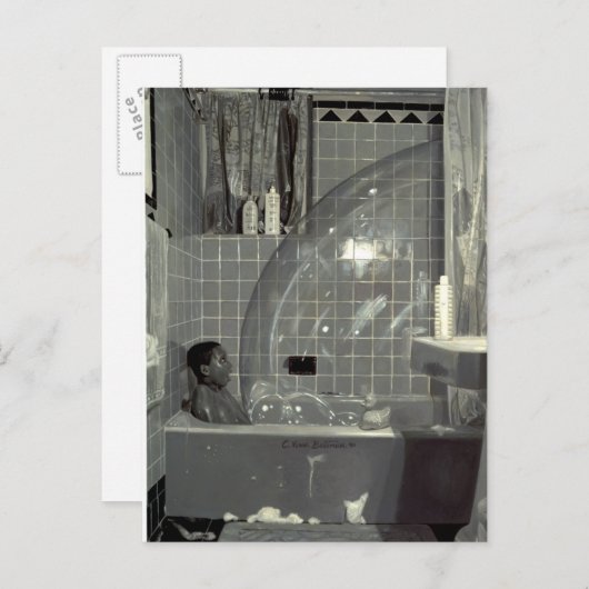 Junge und die Blase 1990 Postkarte (Vorne/Hinten)