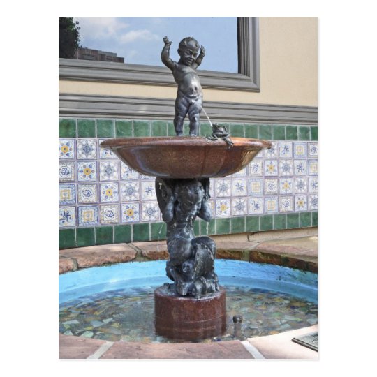 Junge Und Froschbrunnen Von Raffaello Romanelli Postkarte Zazzle De