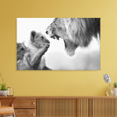 Junge und furchterregende Kunst Leinwanddruck (Insitu (Wohnzimmer))