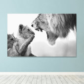 Junge und furchterregende Kunst Leinwanddruck (Insitu (Holzboden))