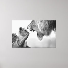 Junge und furchterregende Kunst Leinwanddruck