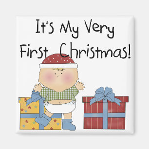 Junge und Geschenke 1. Weihnachtsgeschenke Magnet