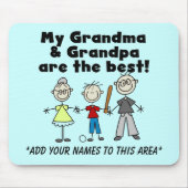 Junge und Großeltern kundengerechtes Mousepad (Vorne)