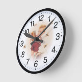 Junge und Honig Runde Wanduhr (Winkel)