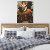 Junge und Hund, Bibius Vincit Leinwanddruck (Insitu (Schlafzimmer))
