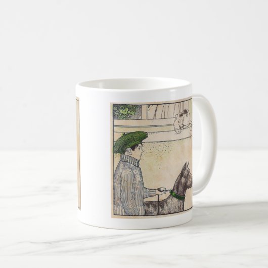 Junge und Hund Kaffeetasse (VorderseiteRechts)