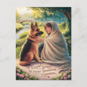Junge und Hunde Sommertag Postkarte (Vorderseite)