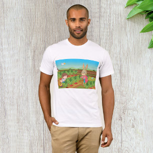 Junge und Kaninchen, die Veggies Männer T - Shirt
