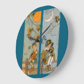 Junge und Mädchen der 1920er Jahre im Herbst Große Wanduhr (Winkel)