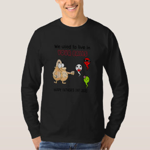 Junge und Mädchen des Vaters, die wir früher in Ih T-Shirt