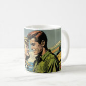 Junge und Mädchen, die Liebe machen, Für Comic Buc Kaffeetasse (VorderseiteRechts)