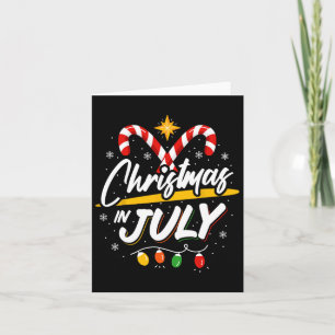 Junge und Mädchen, die Weihnachten im Juli Sommer Karte