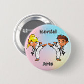 Junge und Mädchen für Kampfkunst Button (Vorne & Hinten)