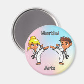 Junge und Mädchen für Kampfkunst Magnet (Vorderseite/Rückseite)