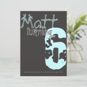 Junge und Mädchen Gymnastik Geburtstag Einladung (Stehend Vorderseite)