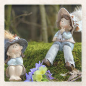 Junge und Mädchen im Moss Glasuntersetzer (Vorderseite)