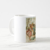 Junge und Mädchen in rosa Valentine Kaffeetasse (Vorderseite Links)