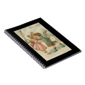 Junge und Mädchen in rosa Valentine Notizblock (Rechte Seite)