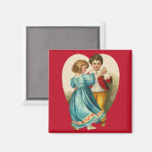 Junge und Mädchen tanzen Magnet (Vorderseite/Rückseite)