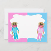 Junge und Mädchen Twins Blank Invite Einladung (Rückseite)