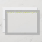 Junge und Mädchen Twins Gray Baby Dusche Einladung (Rückseite)