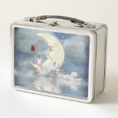 Junge und Mond Metall Lunch Box (Vorderseite)