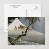 Junge und Mount Fuji Hokusai japanische Fine Art Postkarte (Vorne/Hinten)