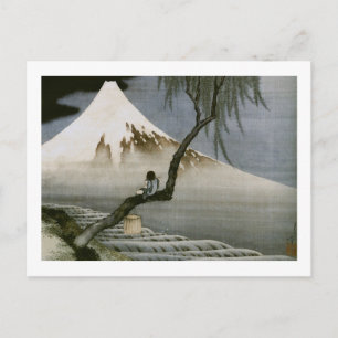 Junge und Mount Fuji Hokusai japanische Fine Art Postkarte
