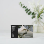 Junge und Mount Fuji Hokusai japanische Fine Art Visitenkarte (Stehend Vorderseite)