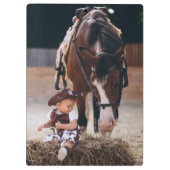 Junge und Pferd Klemmbrett (Rückseite)