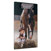 Junge und Pferd Klemmbrett (Rechts)