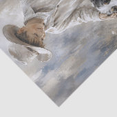 Junge und Ranchhund-Decoupage Seidenpapier (Ausschnitt)