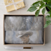 Junge und Ranchhund-Decoupage Seidenpapier (Geschenk)