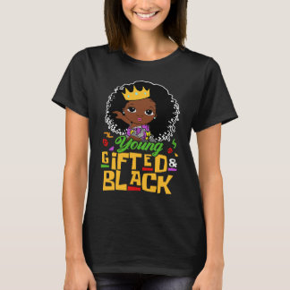 Junge und Schwarze Kleine Schwarze Königin Melanin T-Shirt