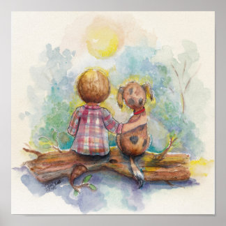 Junge und sein Hund Poster