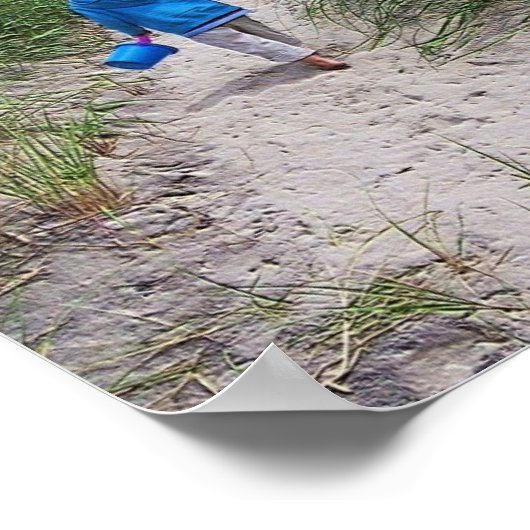 Junge und sein Pail Poster (Ecke)