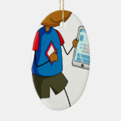 Junge und Tablette Keramikornament (Rechts)