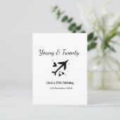 Junge und zwanzig Abenteuer glücklicher Geburtstag Postkarte (Stehend Vorderseite)