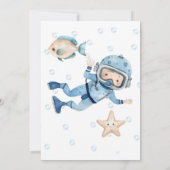 Junge unter der Sea Baby Dusche Einladung (Rückseite)