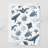 Junge unter der Sea Baby Dusche Einladung (Rückseite)