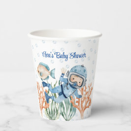 Junge unter der Sea Baby Dusche Pappbecher