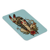 Junge Ureinwohnerfrau Magnet (Rechte Seite)