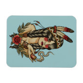 Junge Ureinwohnerfrau Magnet (Horizontal)