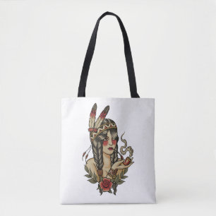 Junge Ureinwohnerfrau Tasche