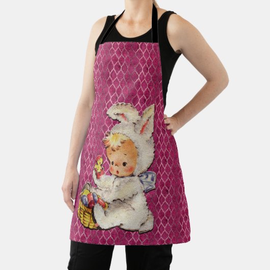 Junge verkleidet als Ostersonnige Metallic auf ros Schürze (InSitu)